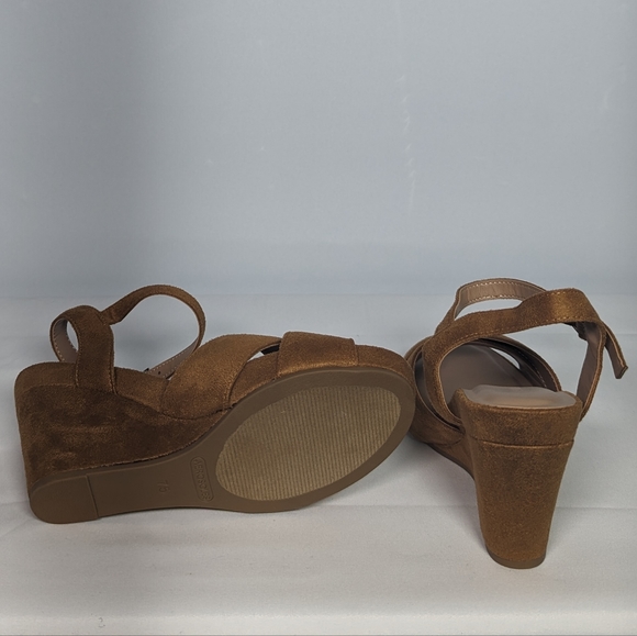 NEW Aerosoles Womens Pastel Wedge Sandal Sz 7.5 tan - Picture 3 of 4